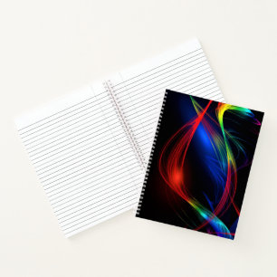 Abstraktes Neonlicht-Notebook Notizblock