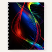 Abstraktes Neonlicht-Notebook Notizblock (Vorderseite)