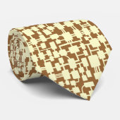 Abstraktes Netz - Creme on Brown 996633 Krawatte (Gerollt)