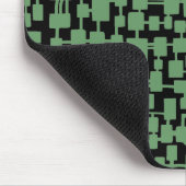 Abstraktes Netzwerk - Army Green auf Black Mousepad (Ecke)