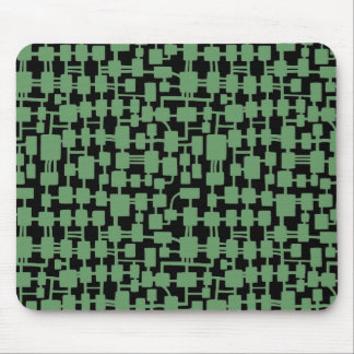 Abstraktes Netzwerk - Army Green auf Black Mousepad