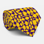 Abstraktes Netzwerk - Bernstein auf Lila 330066 Krawatte (Gerollt)