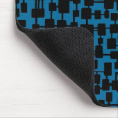 Abstraktes Netzwerk - Black on Blue 006699 Mousepad (Ecke)