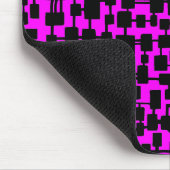 Abstraktes Netzwerk - Black on Magenta FF00FF Mousepad (Ecke)
