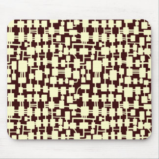 Abstraktes Netzwerk - Creme on Dark Brown 330000 Mousepad