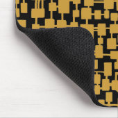 Abstraktes Netzwerk - Golden Brown on Black Mousepad (Ecke)