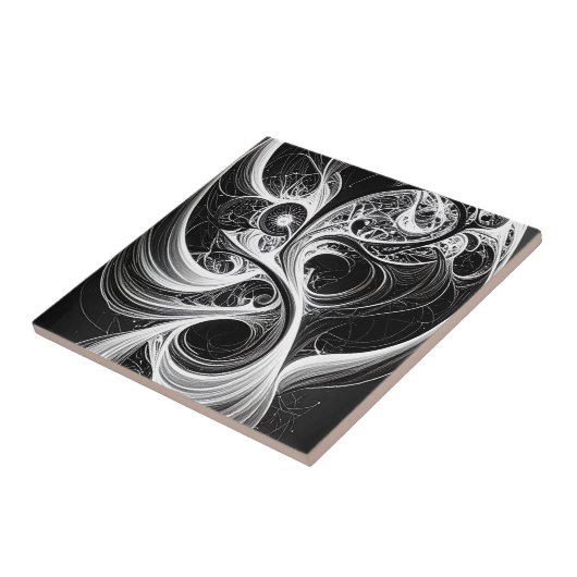 Abstraktes Netzwerk Kunst Keramik Tile Fliese (Seite)