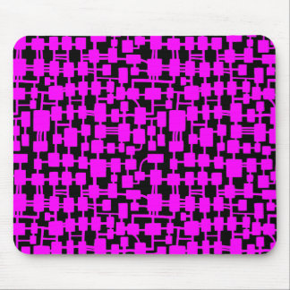 Abstraktes Netzwerk - Magenta auf Black Mousepad