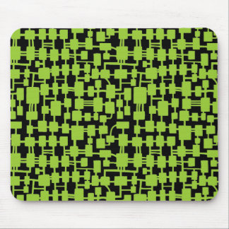 Abstraktes Netzwerk - Mars Green auf Black Mousepad