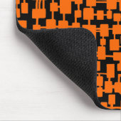 Abstraktes Netzwerk - Orange on Black Mousepad (Ecke)