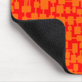 Abstraktes Netzwerk - Orange on Red FF000 Mousepad (Ecke)