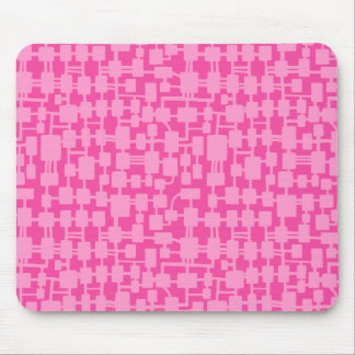 Abstraktes Netzwerk - Rosa auf blass Crinson F749A Mousepad