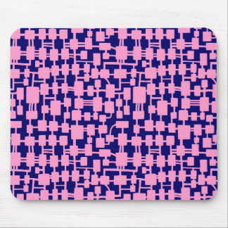Abstraktes Netzwerk - Rosa auf Dunkelblau 000066 Mousepad