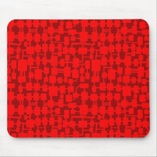 Abstraktes Netzwerk - Rot am Maroon 990000 Mousepad