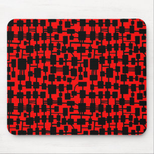 Abstraktes Netzwerk - Schwarz auf dem Roten FF000 Mousepad