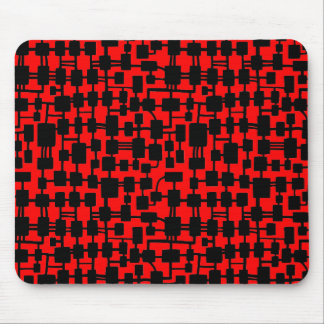 Abstraktes Netzwerk - Schwarz auf dem Roten FF000 Mousepad