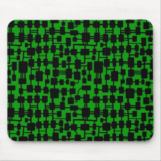 Abstraktes Netzwerk - Schwarz auf Grün 009900 Mousepad