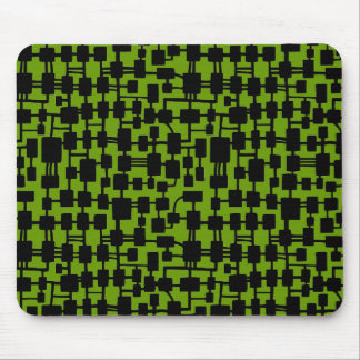 Abstraktes Netzwerk - Schwarz auf Grün 669900 Mousepad