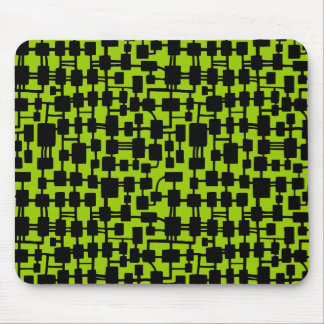 Abstraktes Netzwerk - Schwarz auf Grün 99CC00 Mousepad
