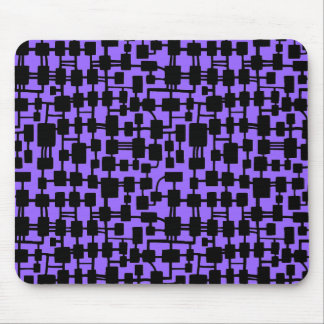 Abstraktes Netzwerk - Schwarz auf Lila 9966FF Mousepad