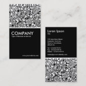 Abstraktes Netzwerk - Schwarz Visitenkarte (Vorne/Hinten)