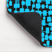 Abstraktes Netzwerk - Sky Brown on Black Mousepad (Ecke)