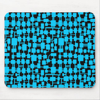 Abstraktes Netzwerk - Sky Brown on Black Mousepad