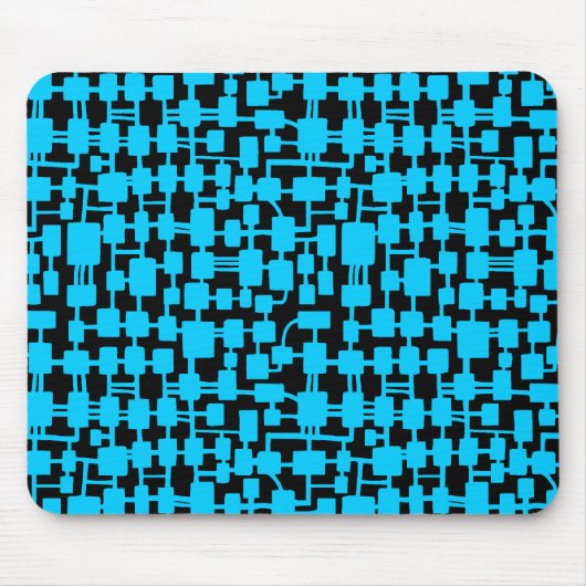 Abstraktes Netzwerk - Sky Brown on Black Mousepad (Vorne)