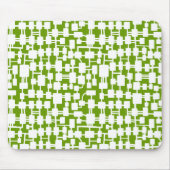 Abstraktes Netzwerk - Weiß auf Grün 669900 Mousepad (Vorne)
