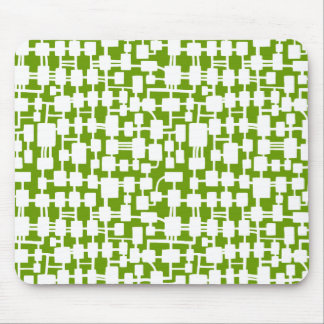 Abstraktes Netzwerk - Weiß auf Grün 669900 Mousepad
