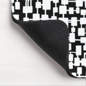 Abstraktes Netzwerk - Weiß auf Schwarz Mousepad (Ecke)