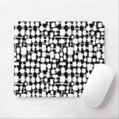 Abstraktes Netzwerk - Weiß auf Schwarz Mousepad (Mit Mouse)