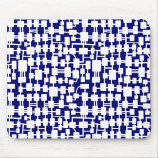 Abstraktes Netzwerk - White on Dark Blue 000066 Mousepad