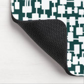 Abstraktes Netzwerk - White on Dark Green 003333 Mousepad (Ecke)