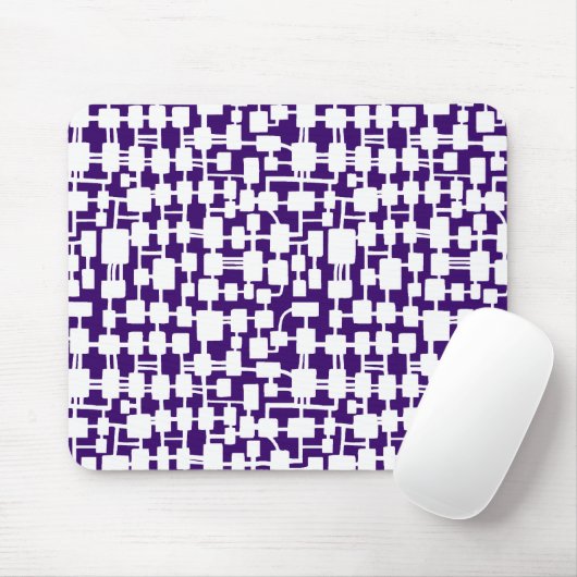 Abstraktes Netzwerk - White on Dark Lila 330066 Mousepad (Mit Mouse)