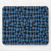 Abstraktes Netzwerk - Wüstenblau auf schwarz Mousepad (Vorne)