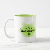 Abstraktes neues Grün, das den PflanzeWhisperer Zweifarbige Tasse (Links)