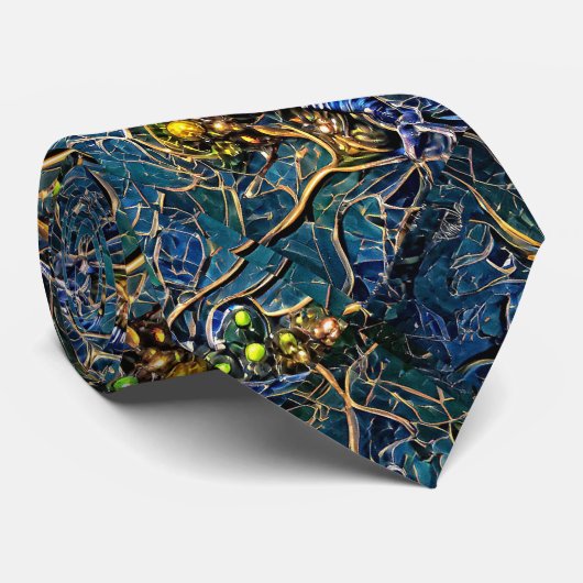 Abstraktes Neuron Krawatte (Gerollt)