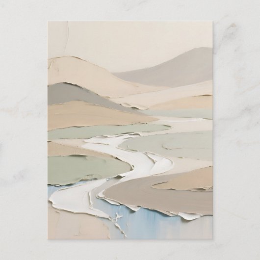 Abstraktes Neutrales Landschaftsbild Postkarte (Vorderseite)