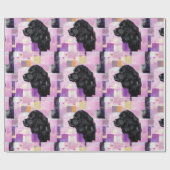 Abstraktes Newfie-Muster Geschenkpapier (Flach)