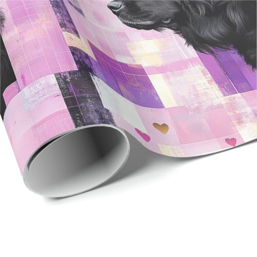 Abstraktes Newfie-Muster Geschenkpapier (Rolleneckpunkt)