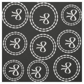 Abstraktes Niedliches weißes Bow-Muster Schwarz Stoff (Muster)