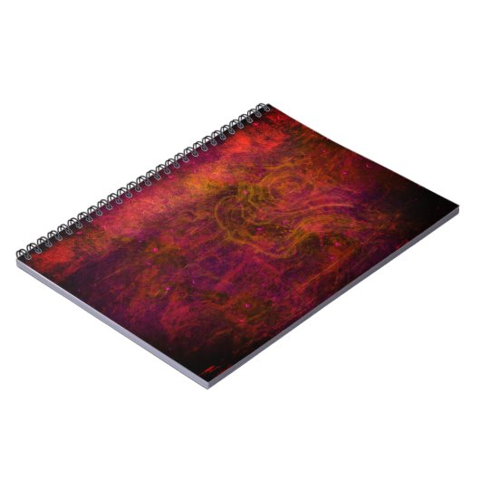 abstraktes Notebook "Crimson Galaxy" Notizblock (Linke Seite)
