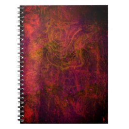 abstraktes Notebook "Crimson Galaxy" Notizblock