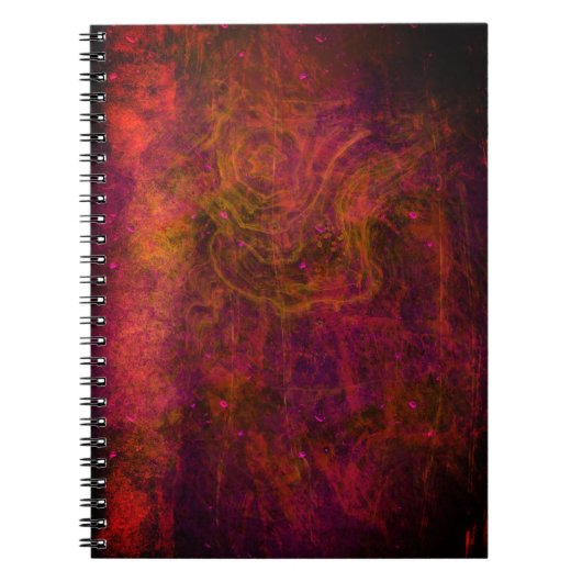 abstraktes Notebook "Crimson Galaxy" Notizblock (Vorderseite)