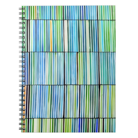Abstraktes Notebook mit Farbstreifen Notizblock (Vorderseite)