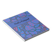 Abstraktes Notepad mit benutzerdefinierbarem blaue Notizblock (angewinkelt)