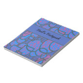 Abstraktes Notepad mit benutzerdefinierbarem blaue Notizblock (Rotiert)