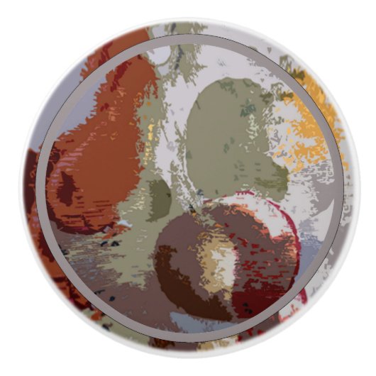 Abstraktes Obst Keramikknauf (Vorderseite)