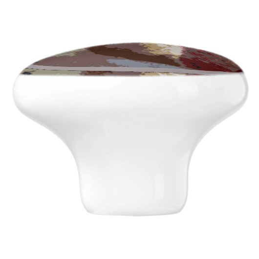 Abstraktes Obst Keramikknauf (Seitenansicht)